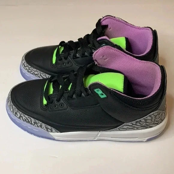 Jordan Retro 3 Sneakers GS Electric Green Youth 4 New - Picture 3 of 11